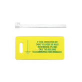 Kit de 10 Etiquetas Impresas para Identificación de Tierra Física, Incluye 10 Cinchos Retardantes a Flama